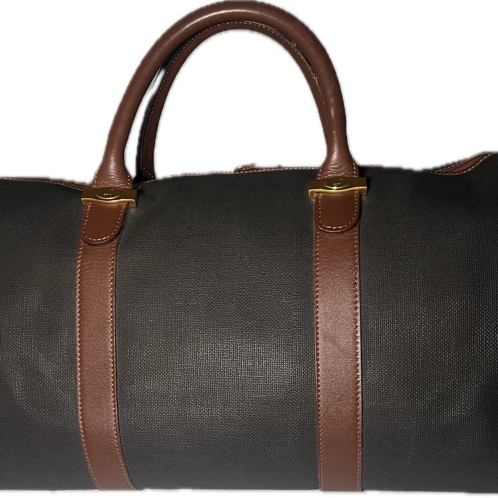 Dunhill Black and Brown Duffel Bag with Lock - Picture 2 of 15